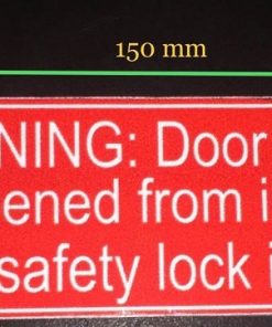 Alternative view of Child Lock Warning Sign Magnetic Sticker (1 x pair)