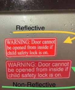 Child Lock Warning Sign Magnetic Sticker (1 x pair)
